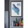 Marin County California map, blue